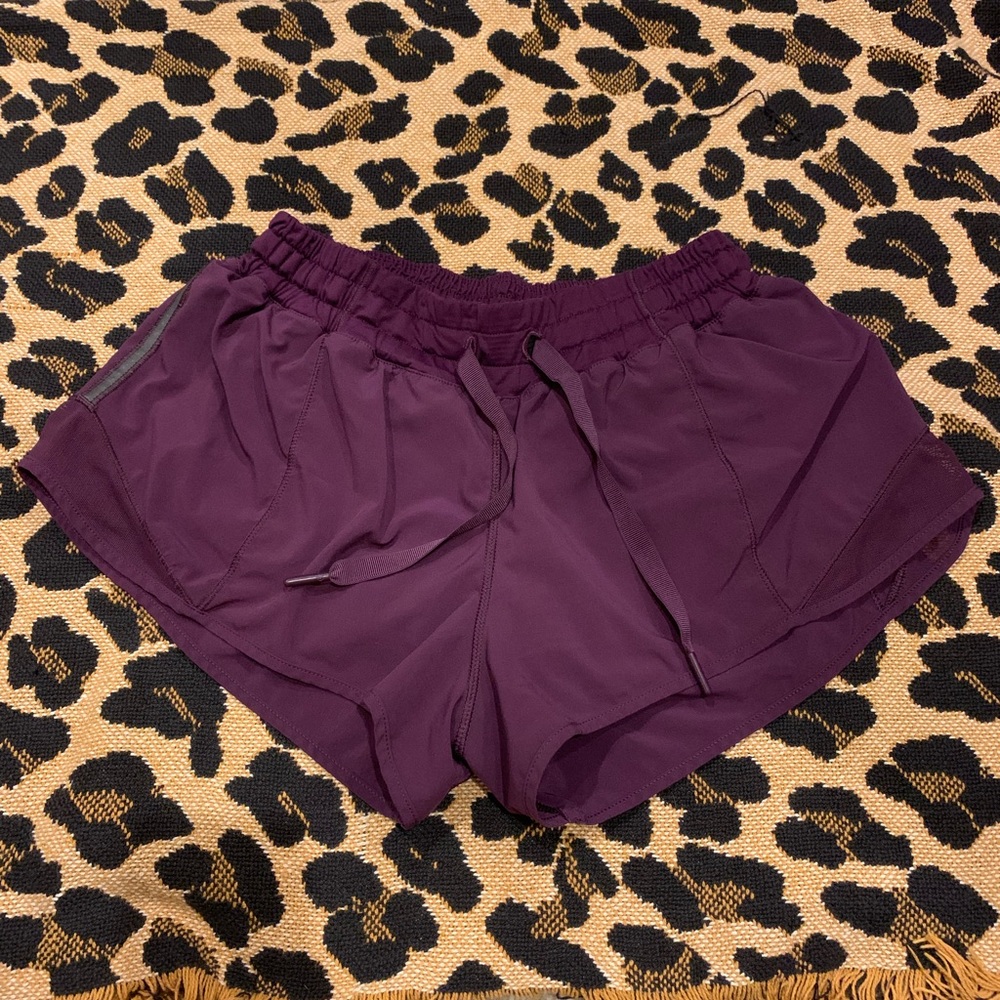 Purple Lululemon Hotty Hot shorts 6
